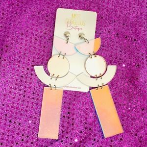 Iridescent Crescent earrings